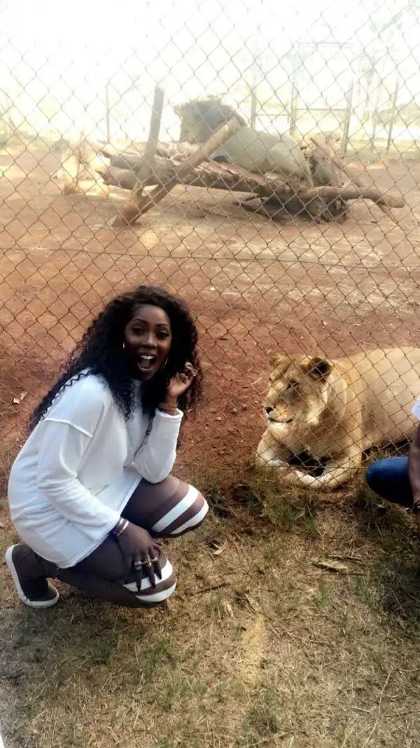 Tiwa Savage Tours Kenya, Visits Kenyan Park (Watch Video)